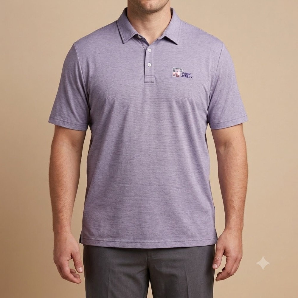 TravisMathew Polo Shirt Men's XXL Gray Penn Jersey Logo Golf Short Sleeve